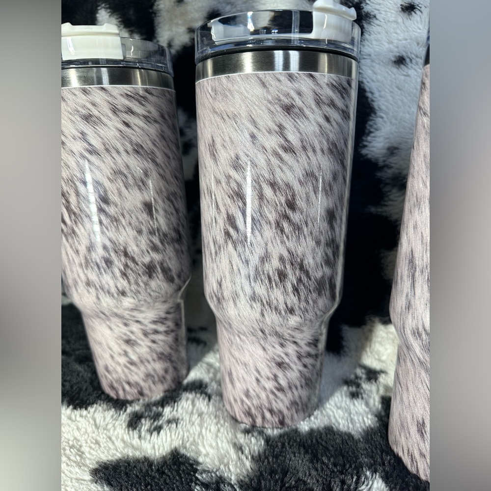 🆕 cowhide tumbler cup - Picture 2 of 2
